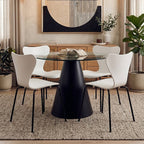 Laila Dining Chair | White Moulded Dining Chair with Black Legs