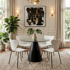 Laila Dining Chair | White Moulded Dining Chair with Black Legs