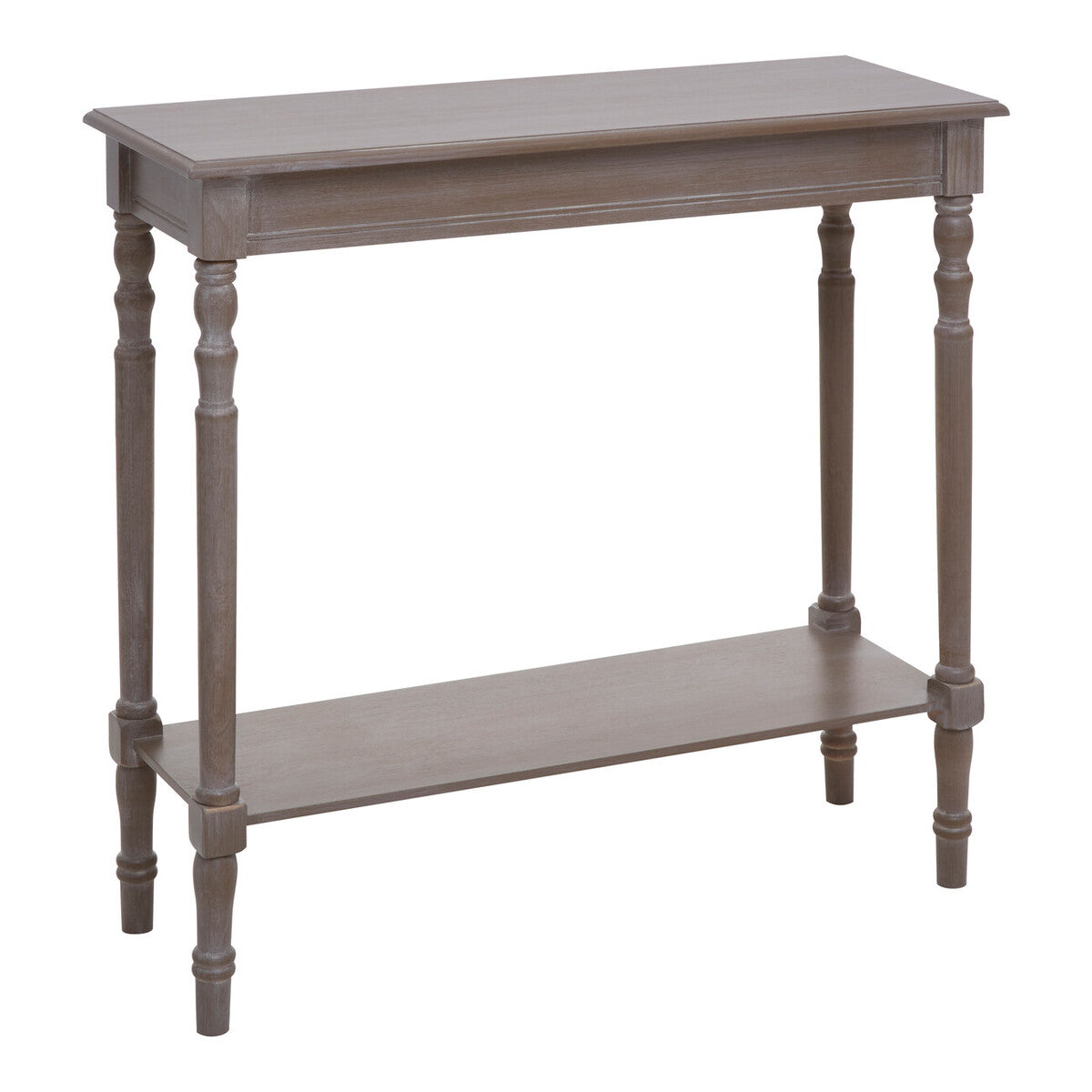 Heritage Console Table | Natural Wash Wooden Console Table with Lower Shelf
