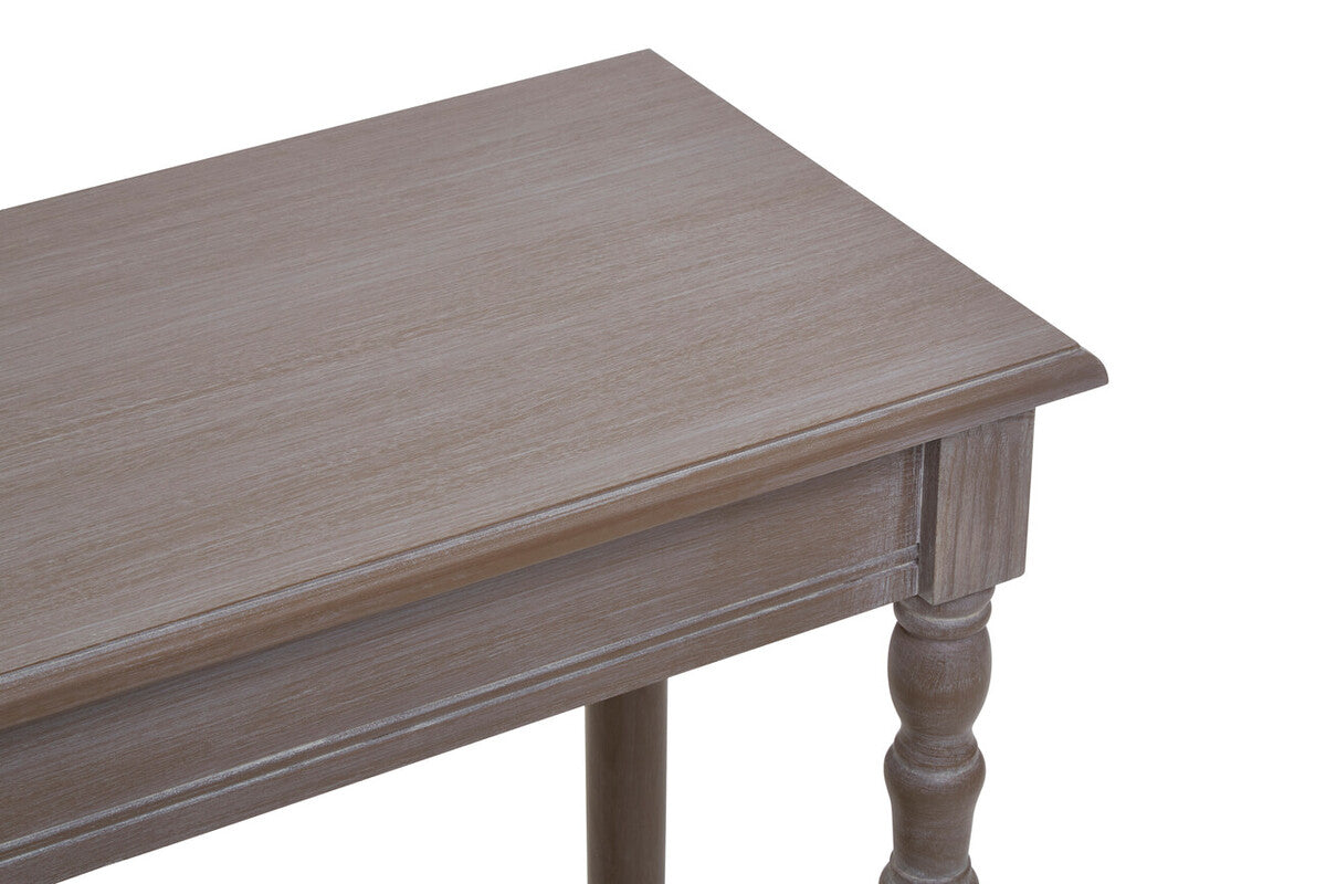 Heritage Console Table | Natural Wash Wooden Console Table with Lower Shelf