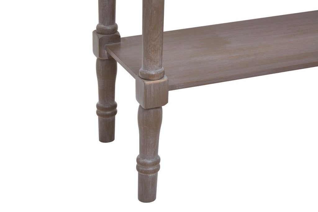 Heritage Console Table | Natural Wash Wooden Console Table with Lower Shelf