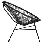 Miami Bistro Set | Black Rattan 3 Piece Patio Set with Glass Top Table