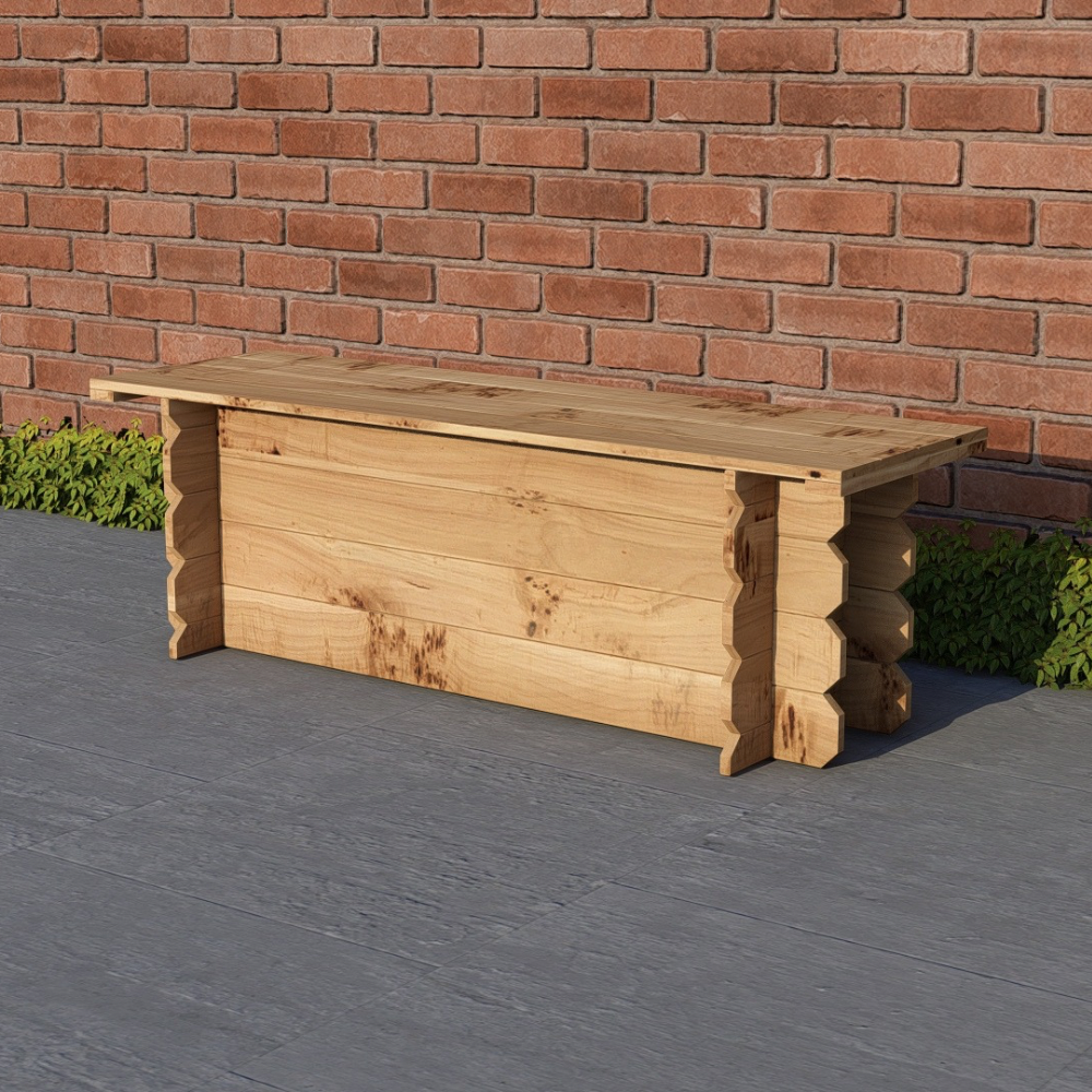 4ft Wooden Bench | Solid Timber Outdoor Garden Bench