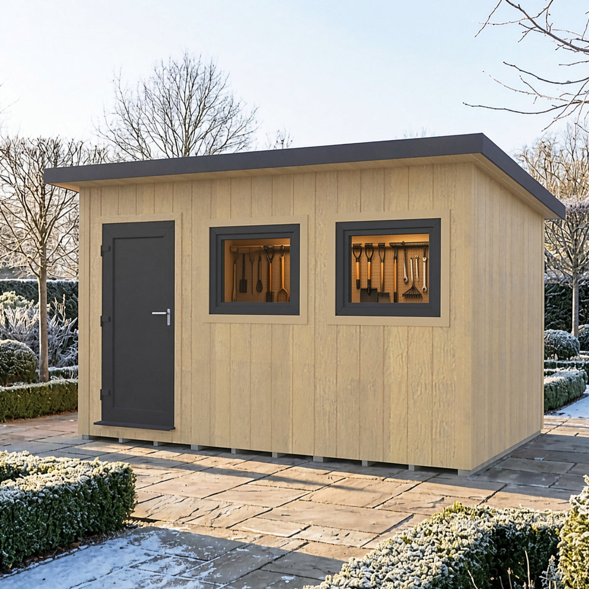 Fortis SIP Workshop Style D | Front Door Insulated Garden Workshop