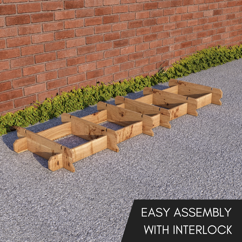 Large Wooden Interlock Bar | 2m Solid Timber Garden Bar