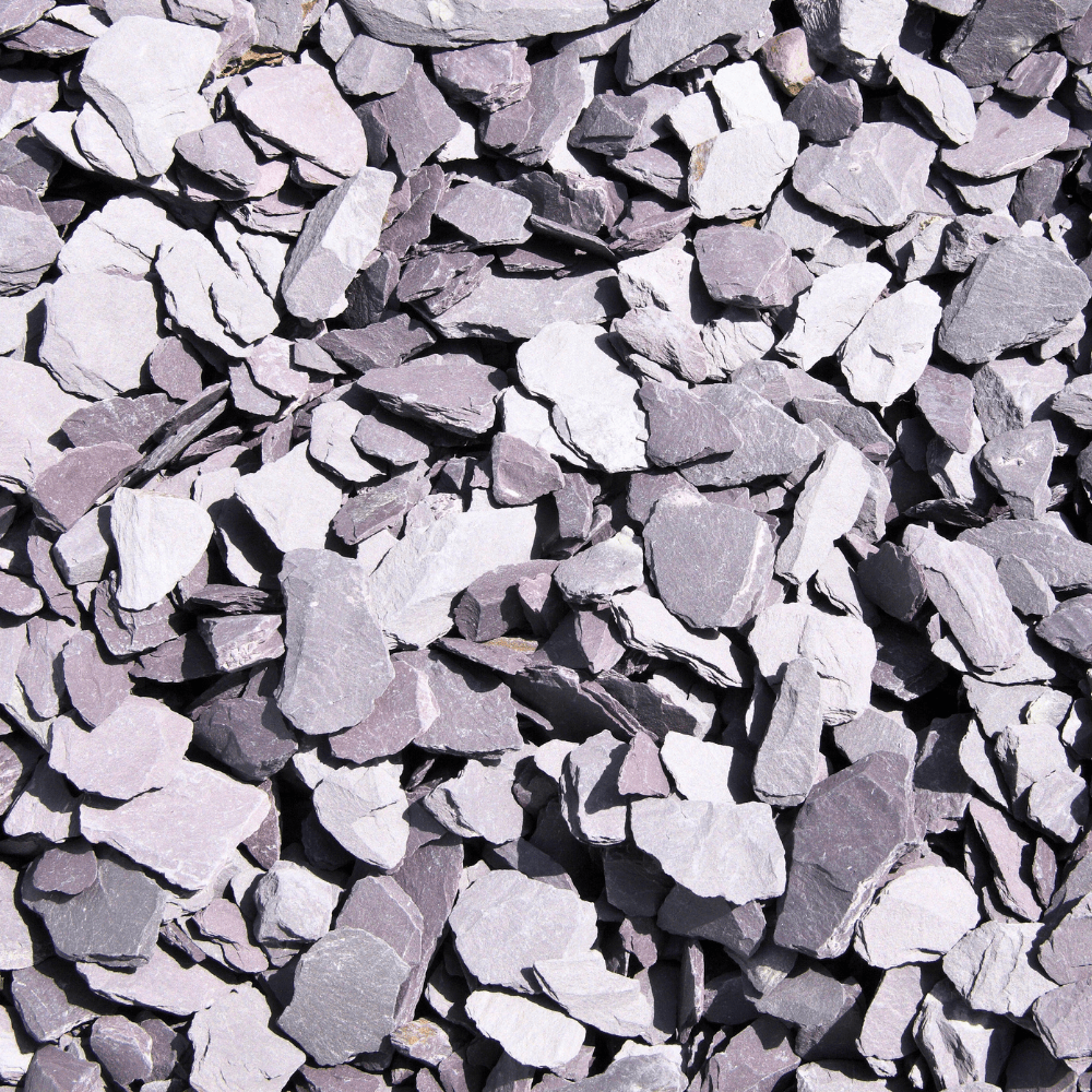 Welsh Blue Plum Slate Chippings | 40mm Crushed Slate for Borders
