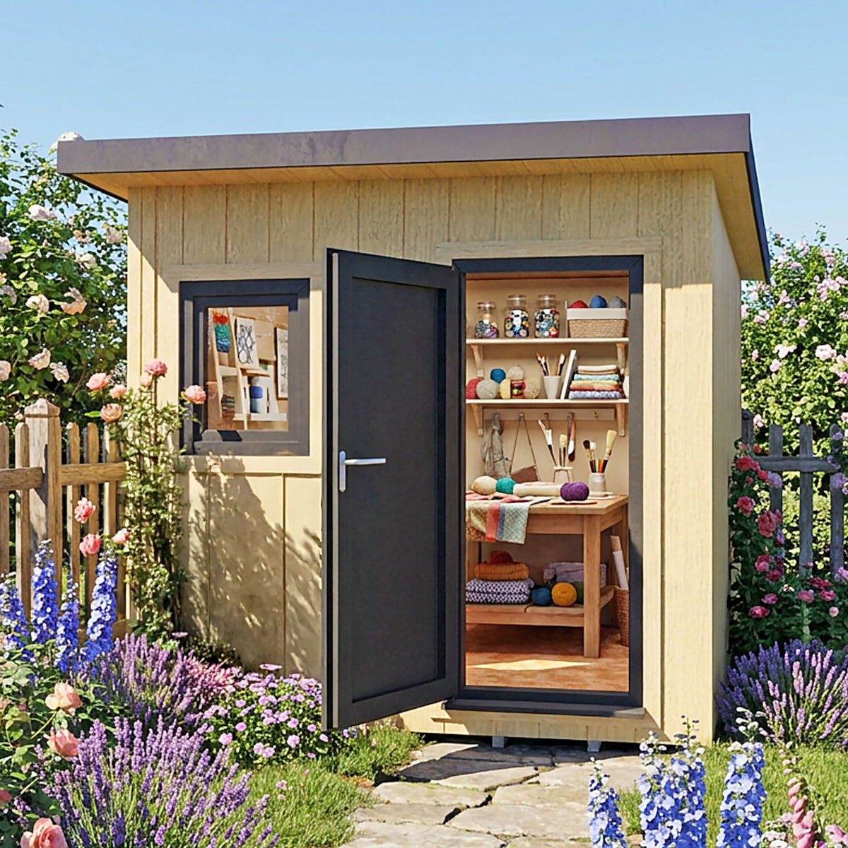 Fortis SIP Workshop Style C | Front Door Insulated Garden Workshop