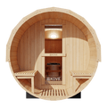 KOVE Outdoor Barrel Sauna – 5–6 Person Garden Sauna with 6kW Electric Heater