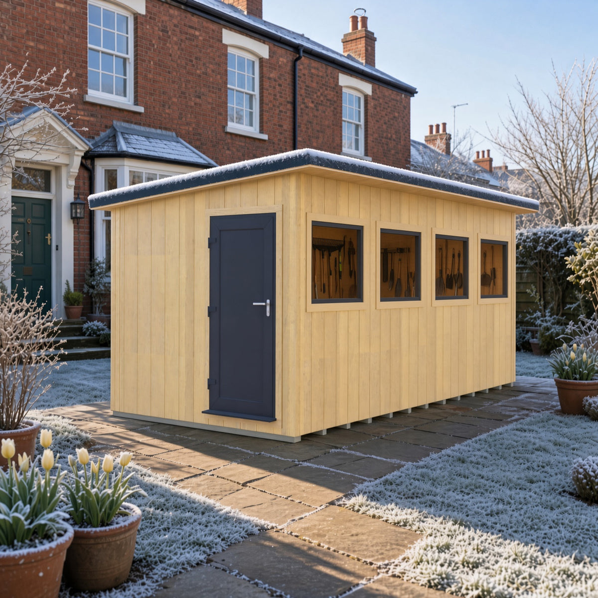 Fortis SIP Workshop Style A | End Door Insulated Garden Workshop