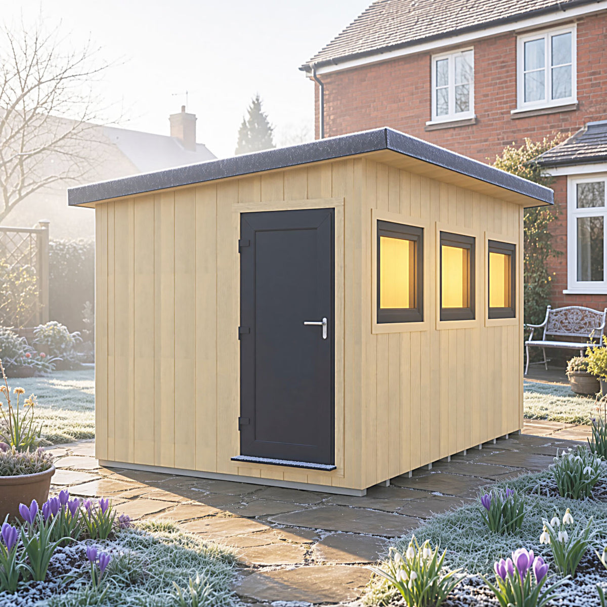 Fortis SIP Workshop Style A | End Door Insulated Garden Workshop