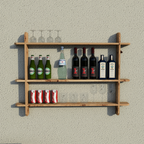 Wooden Interlock Bar Shelf, Large | Garden Bar Shelving Unit
