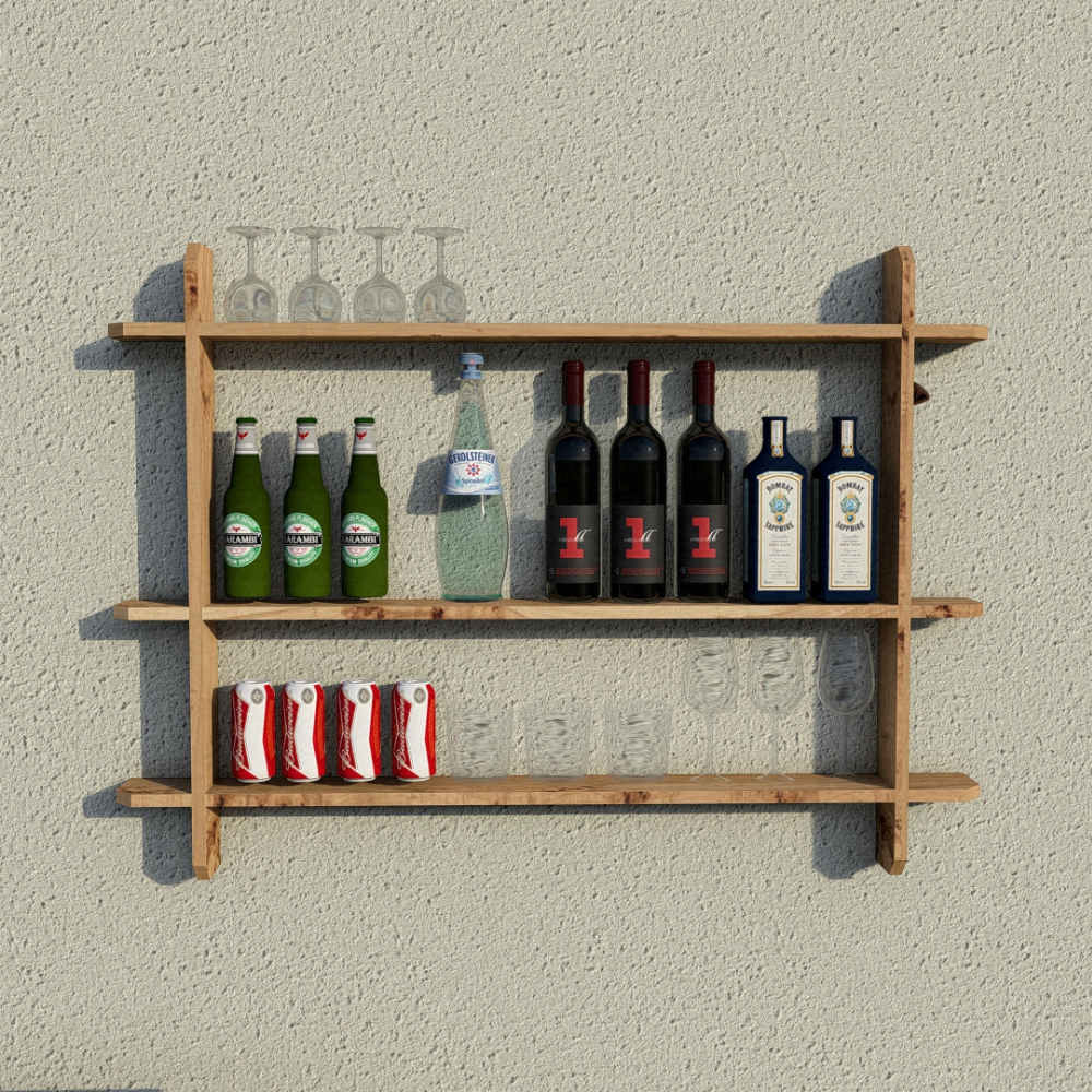 Wooden Interlock Bar Shelf, Large | Garden Bar Shelving Unit