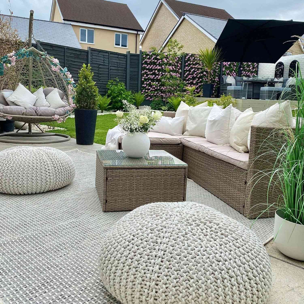 Magic Outdoor Rug | Plain Cream Flatweave | OEKO-TEX Certified