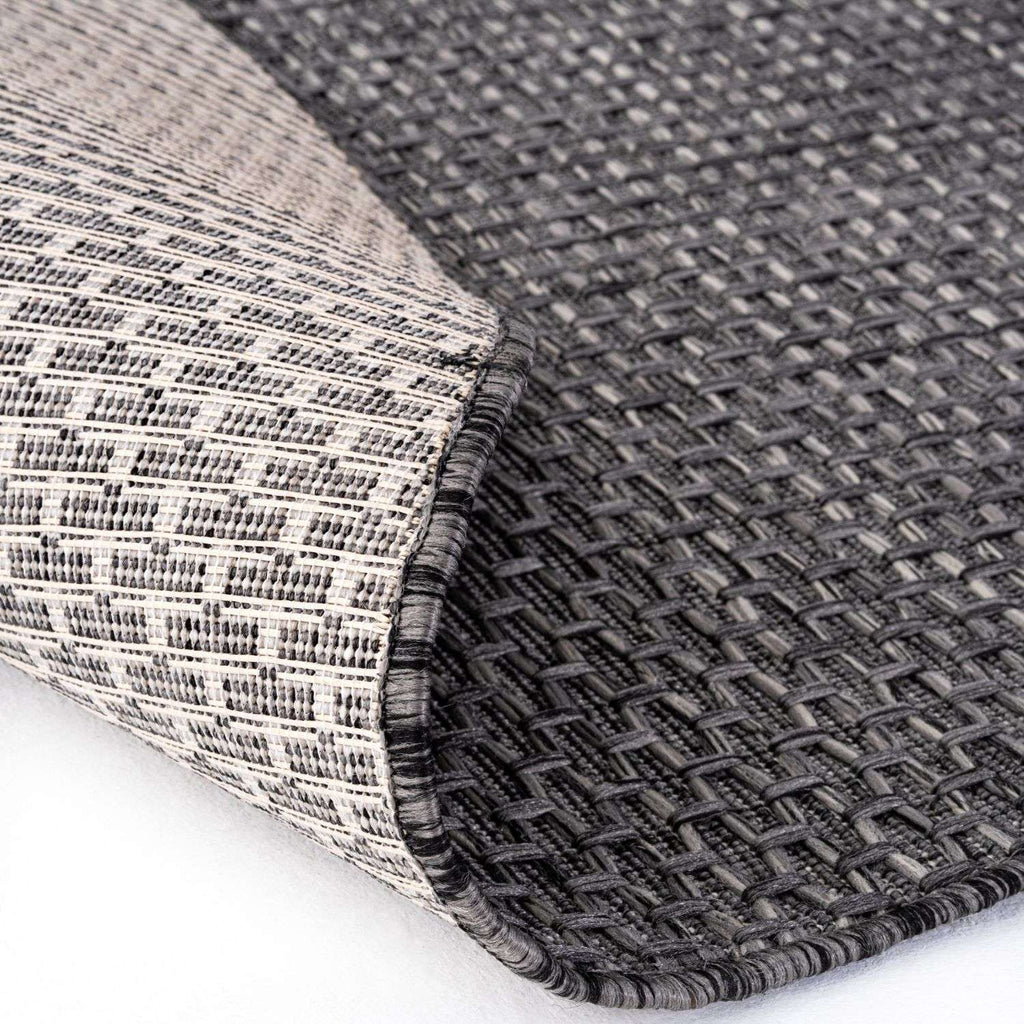 Magic Outdoor Rug | Plain Dark Grey Flatweave | OEKO-TEX Certified
