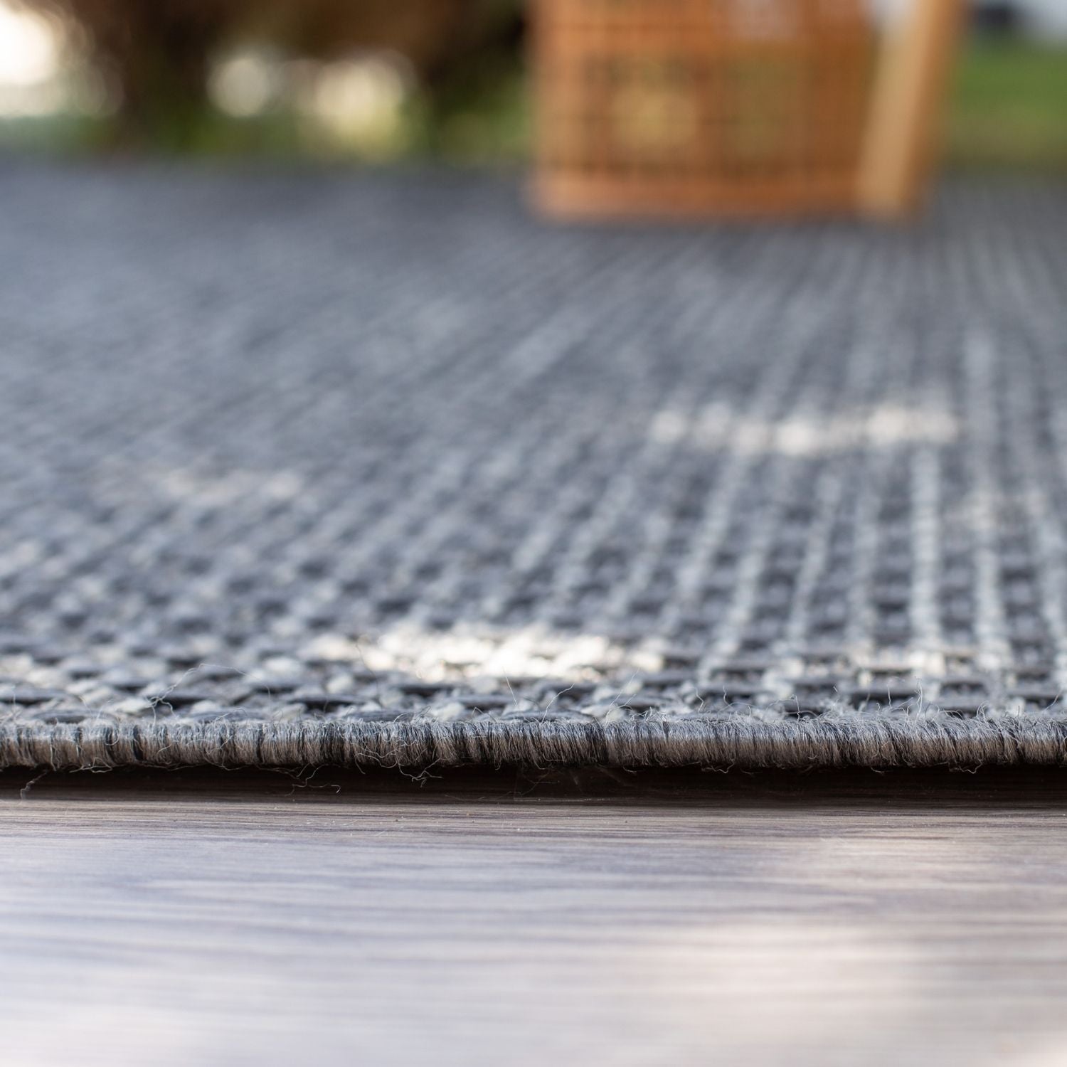 Magic Outdoor Rug | Plain Dark Grey Flatweave | OEKO-TEX Certified