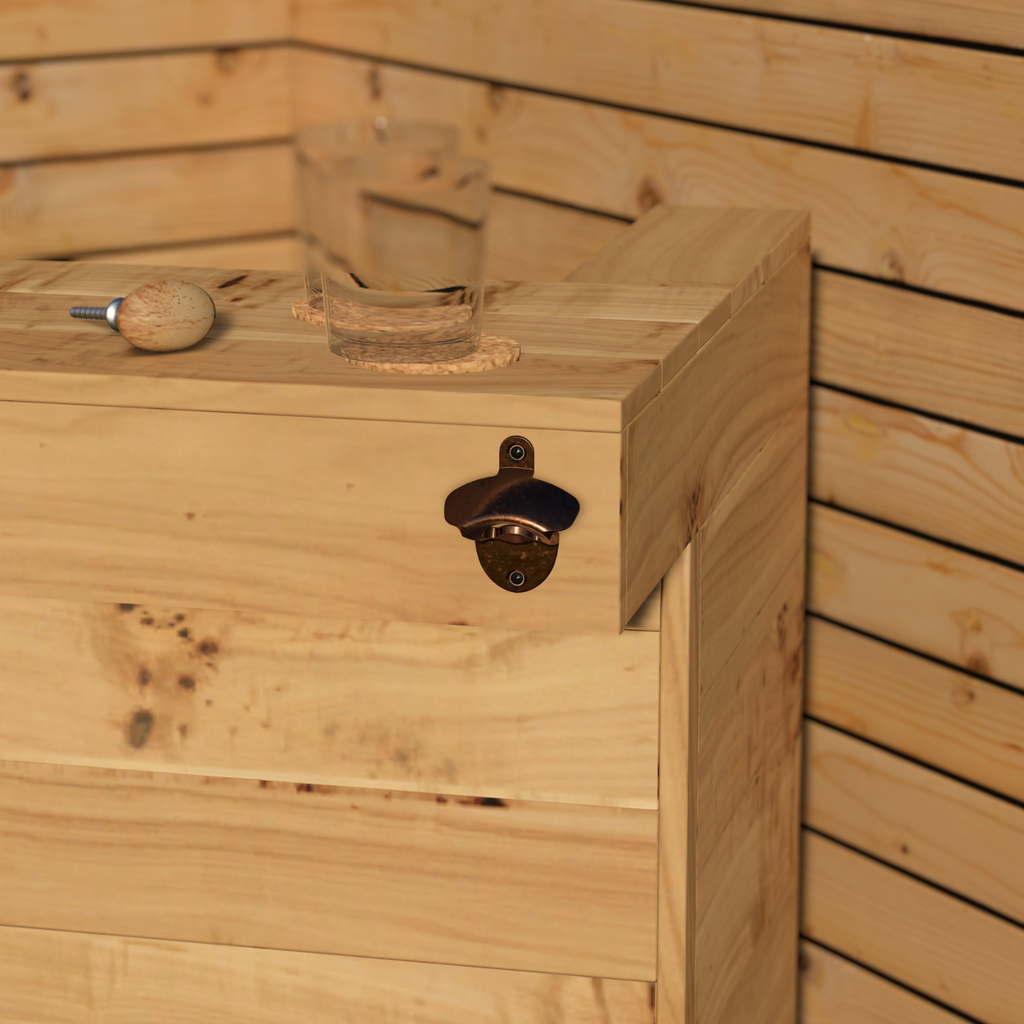 Rustic Wooden Bar - Man Cave Edition