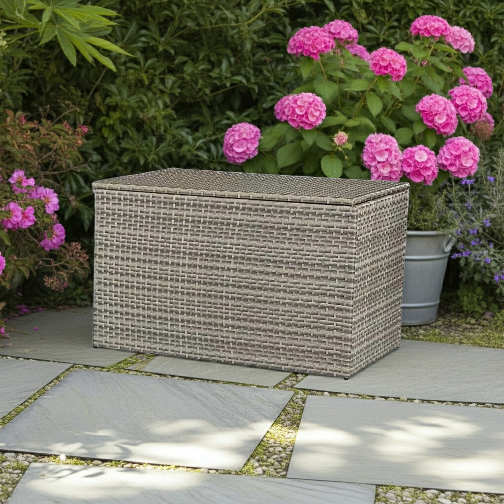Universal Rattan Cushion Storage Box — Waterproof, 113 x 76 x 70cm