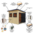 Fortis SIP Workshop Style B | End Door Insulated Garden Workshop