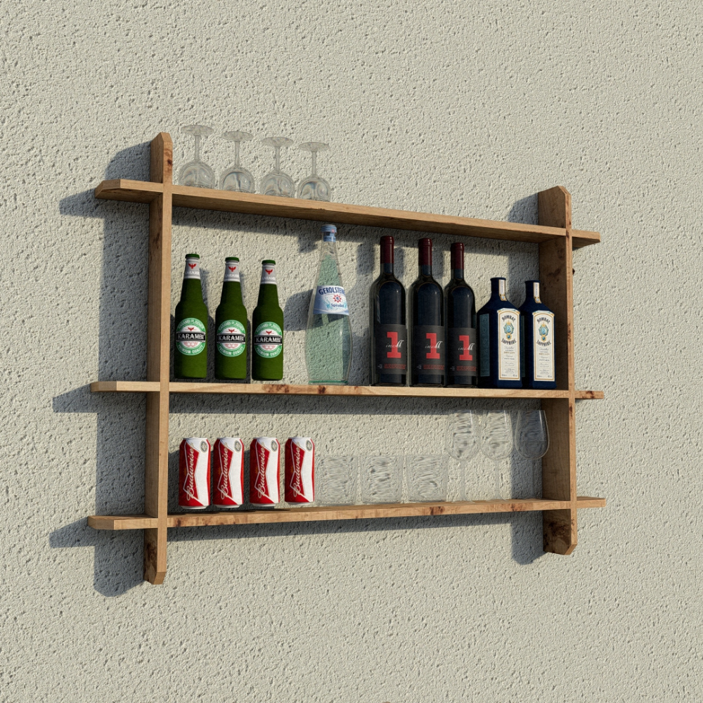 Wooden Interlock Bar Shelf, Large | Garden Bar Shelving Unit