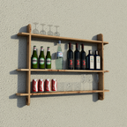 Wooden Interlock Bar Shelf, Large | Garden Bar Shelving Unit