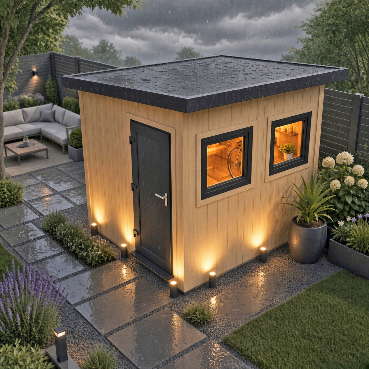 Fortis SIP Workshop Style A | End Door Insulated Garden Workshop