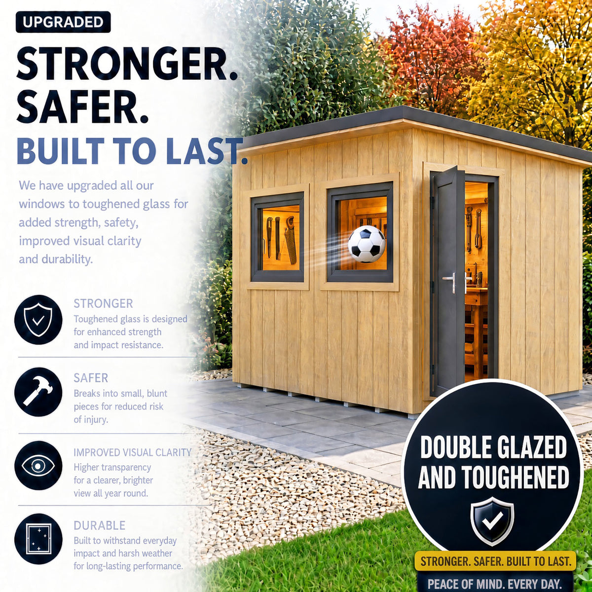 Fortis SIP Workshop Style D | Front Door Insulated Garden Workshop