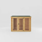 Mercia Reverse Apex Log Cabin front elevation