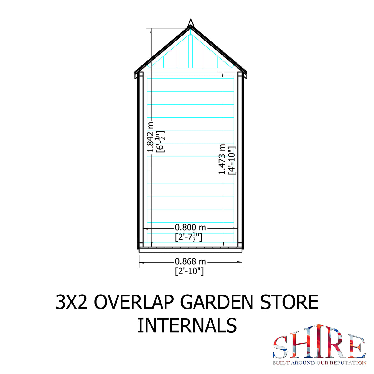 Tool Store Overlap Garden Storage | 3 x 2 Timber Garden Storage