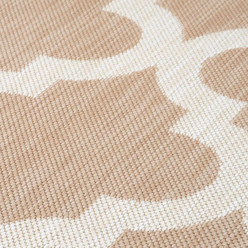 Ecology Outdoor Rug | Beige Moroccan Trellis Flatweave | Weatherproof Polypropylene
