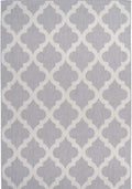Ecology Outdoor Rug in grey Moroccan trellis weatherproof polypropylene