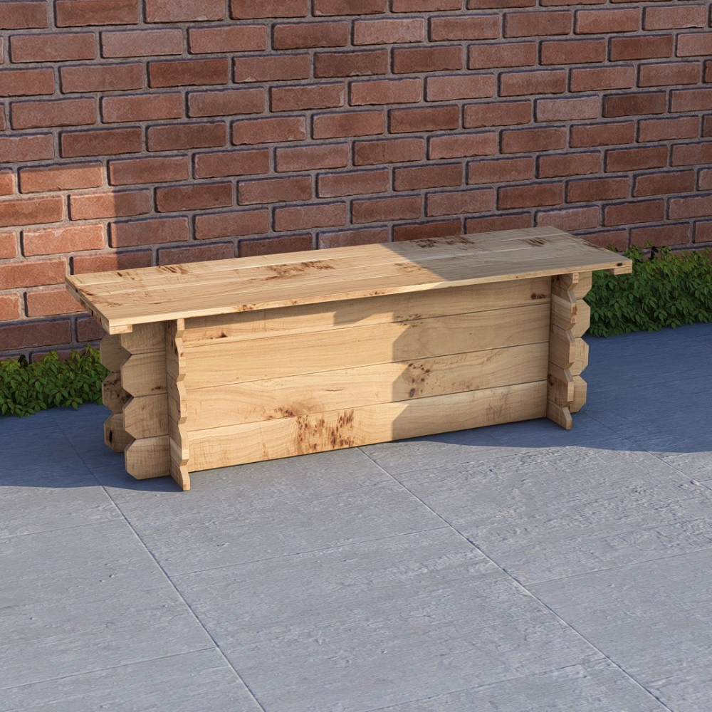 4ft Wooden Bench | Solid Timber Outdoor Garden Bench