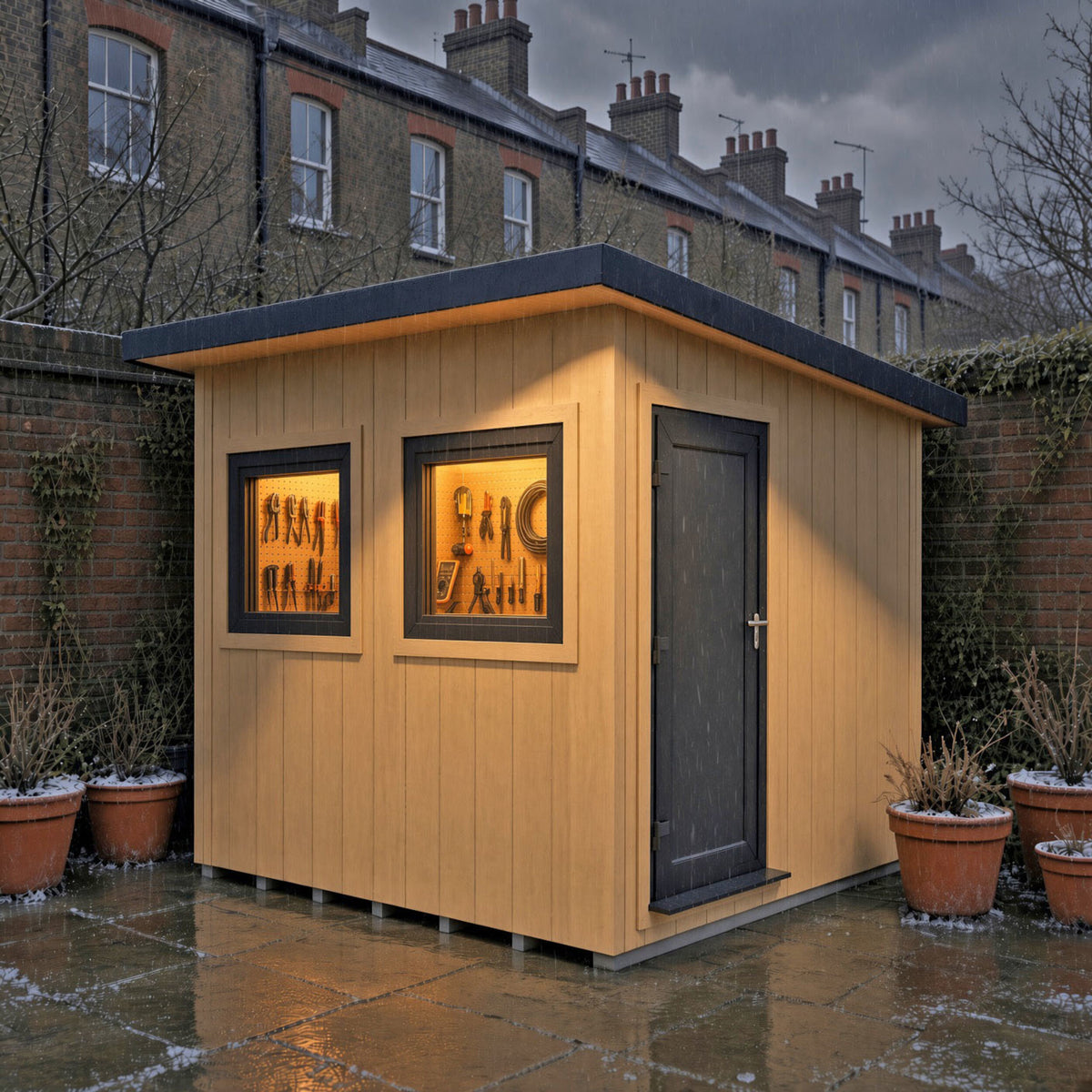 Fortis SIP Workshop Style B | End Door Insulated Garden Workshop