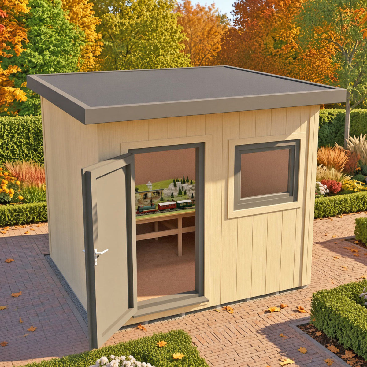 Fortis SIP Workshop Style D | Front Door Insulated Garden Workshop