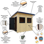 Fortis SIP Workshop Style A | End Door Insulated Garden Workshop