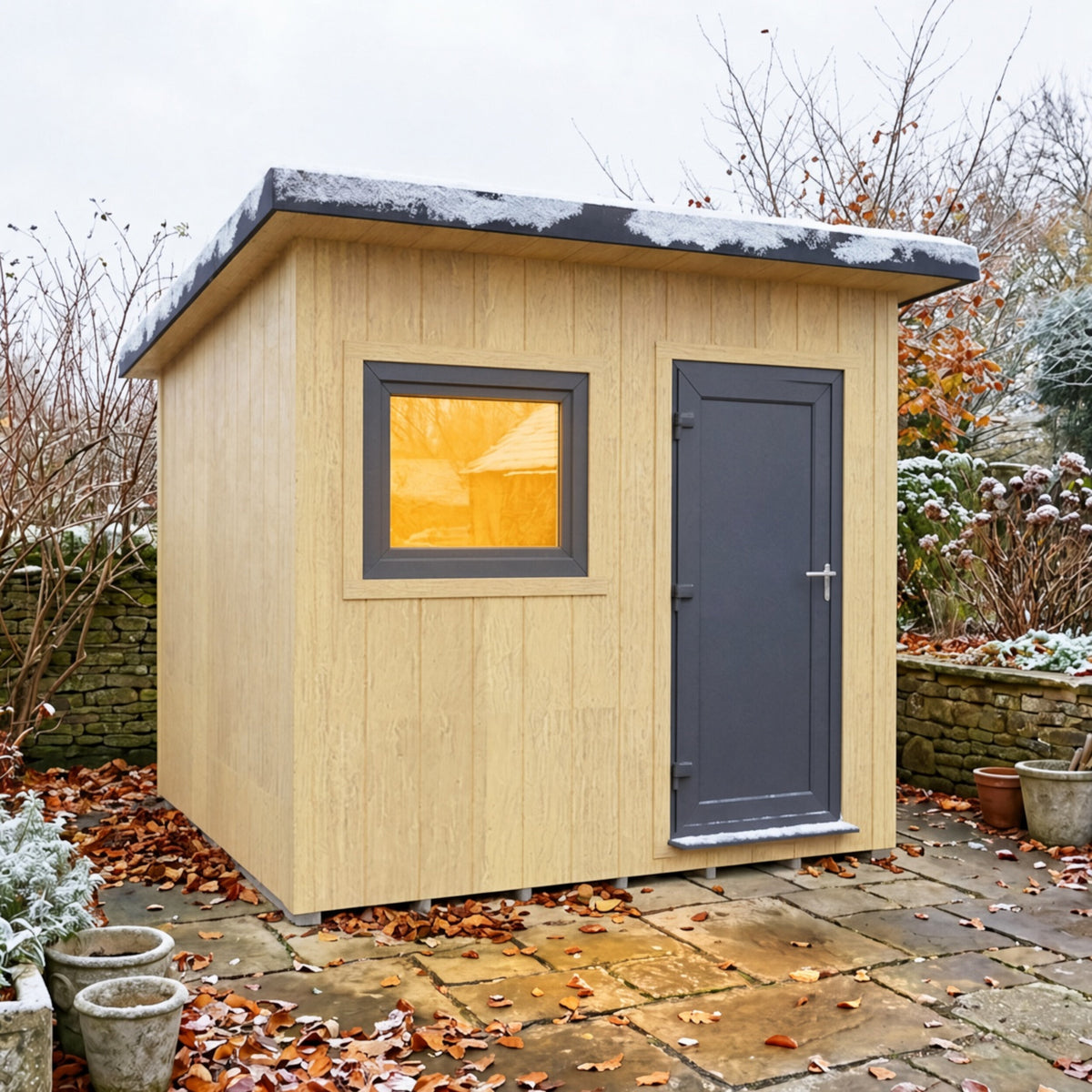 Fortis SIP Workshop Style C | Front Door Insulated Garden Workshop