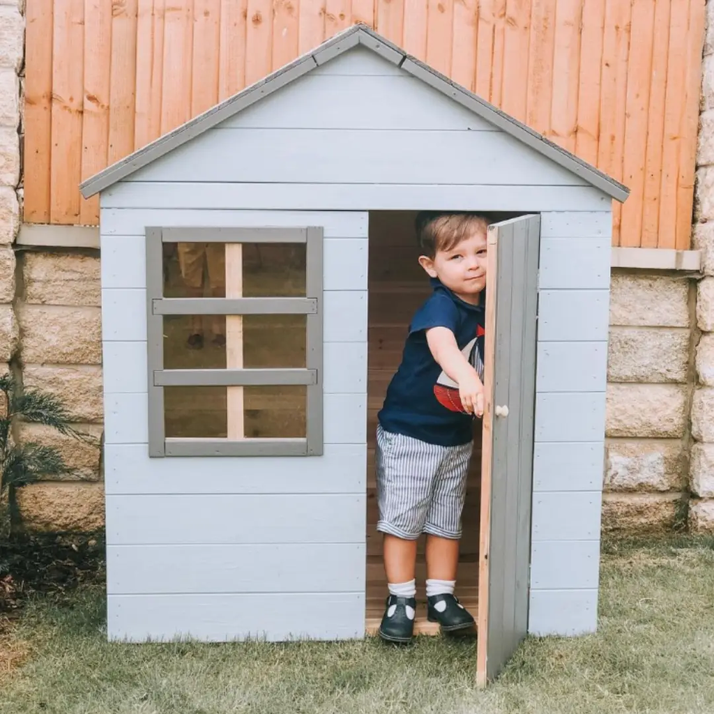 Evermeadow Wooden Playhouse | Kids' Garden Playhouse with Mud Kitchen Option