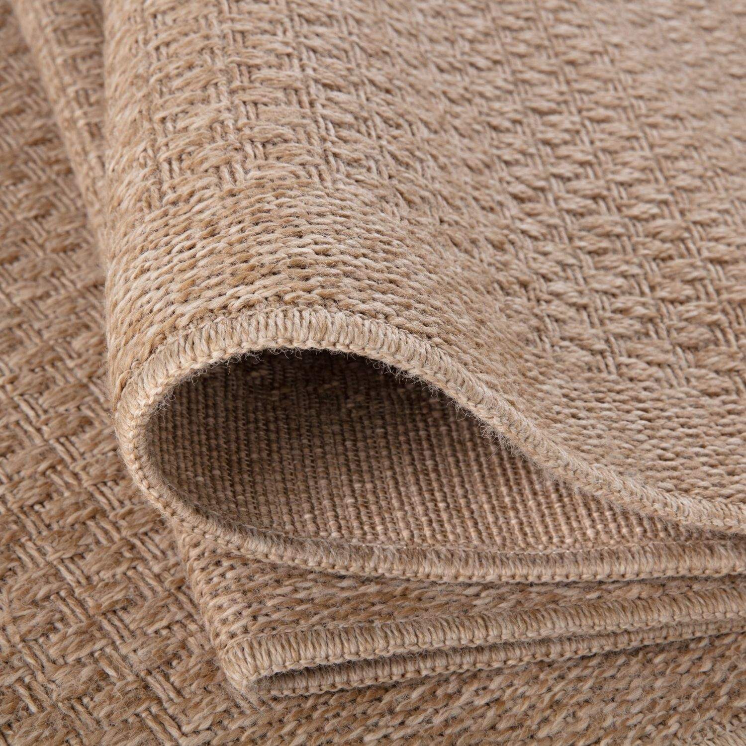 Nature Outdoor Rug | Plain Neutral Textured Flatweave | OEKO-TEX Certified