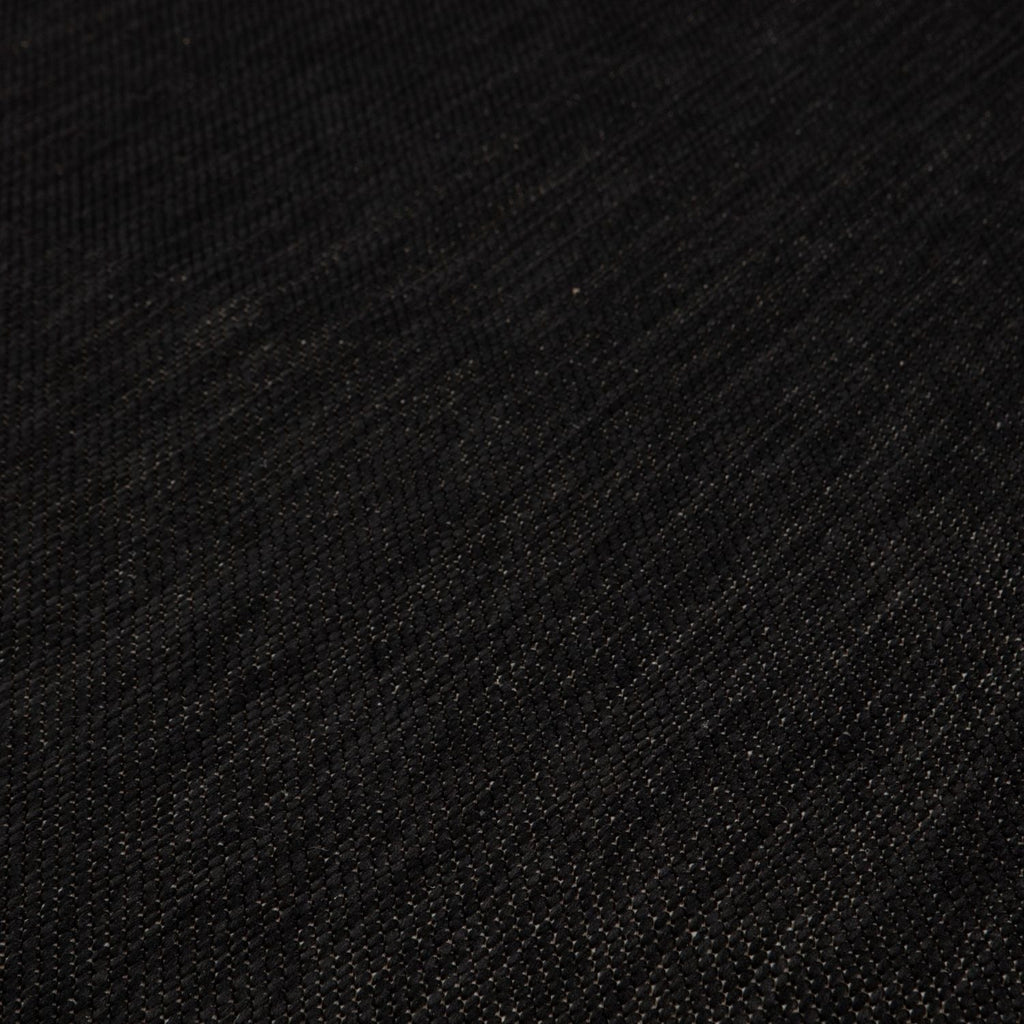 Ecology Outdoor Rug | Plain Black Flatweave | Weatherproof Polypropylene