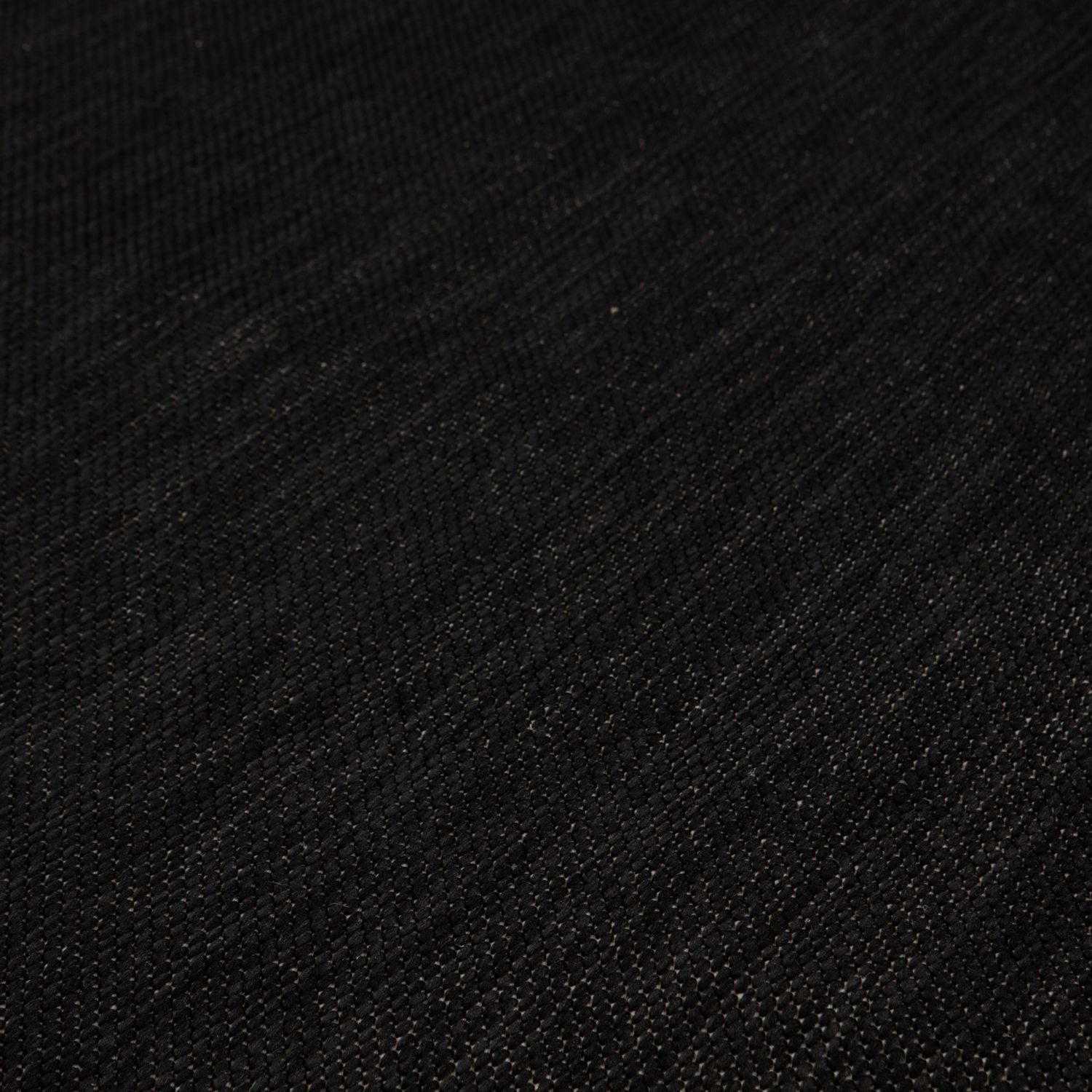 Ecology Outdoor Rug | Plain Black Flatweave | Weatherproof Polypropylene