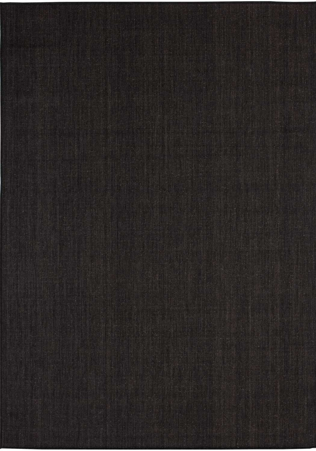 Ecology Outdoor Rug in plain black weatherproof polypropylene