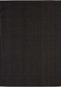 Ecology Outdoor Rug in plain black weatherproof polypropylene