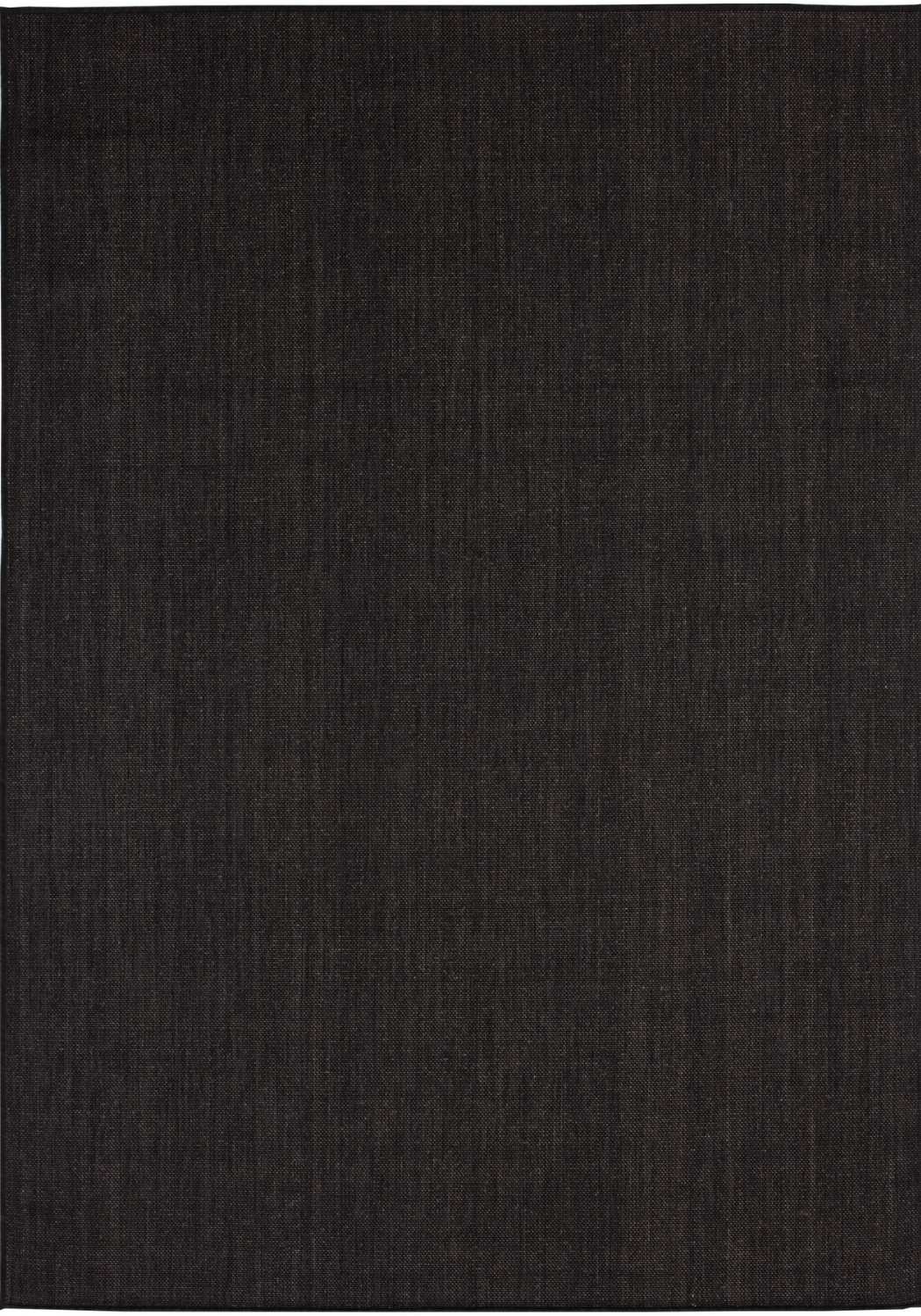 Ecology Outdoor Rug in plain black weatherproof polypropylene