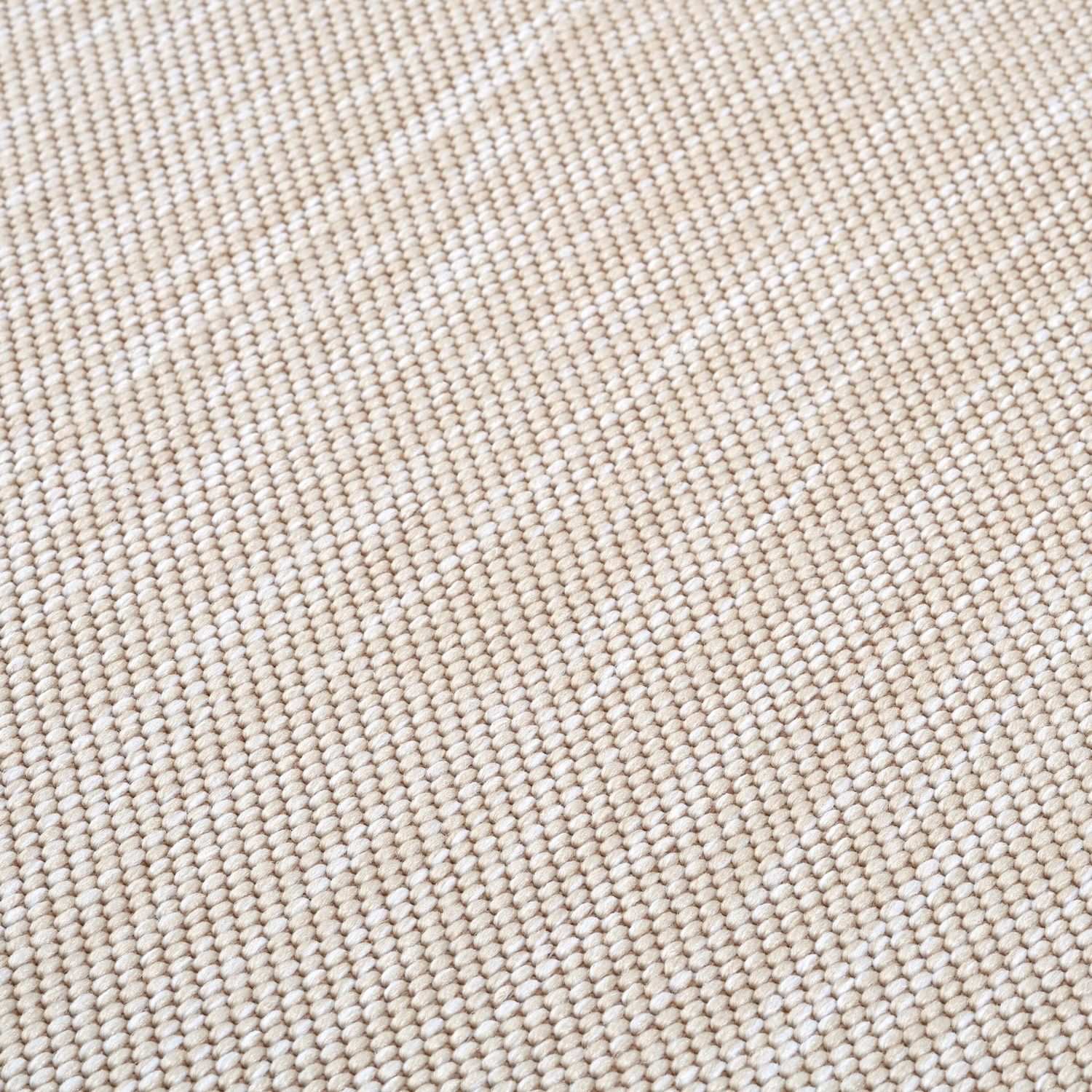 Ecology Outdoor Rug | Plain Cream Flatweave | Weatherproof Polypropylene