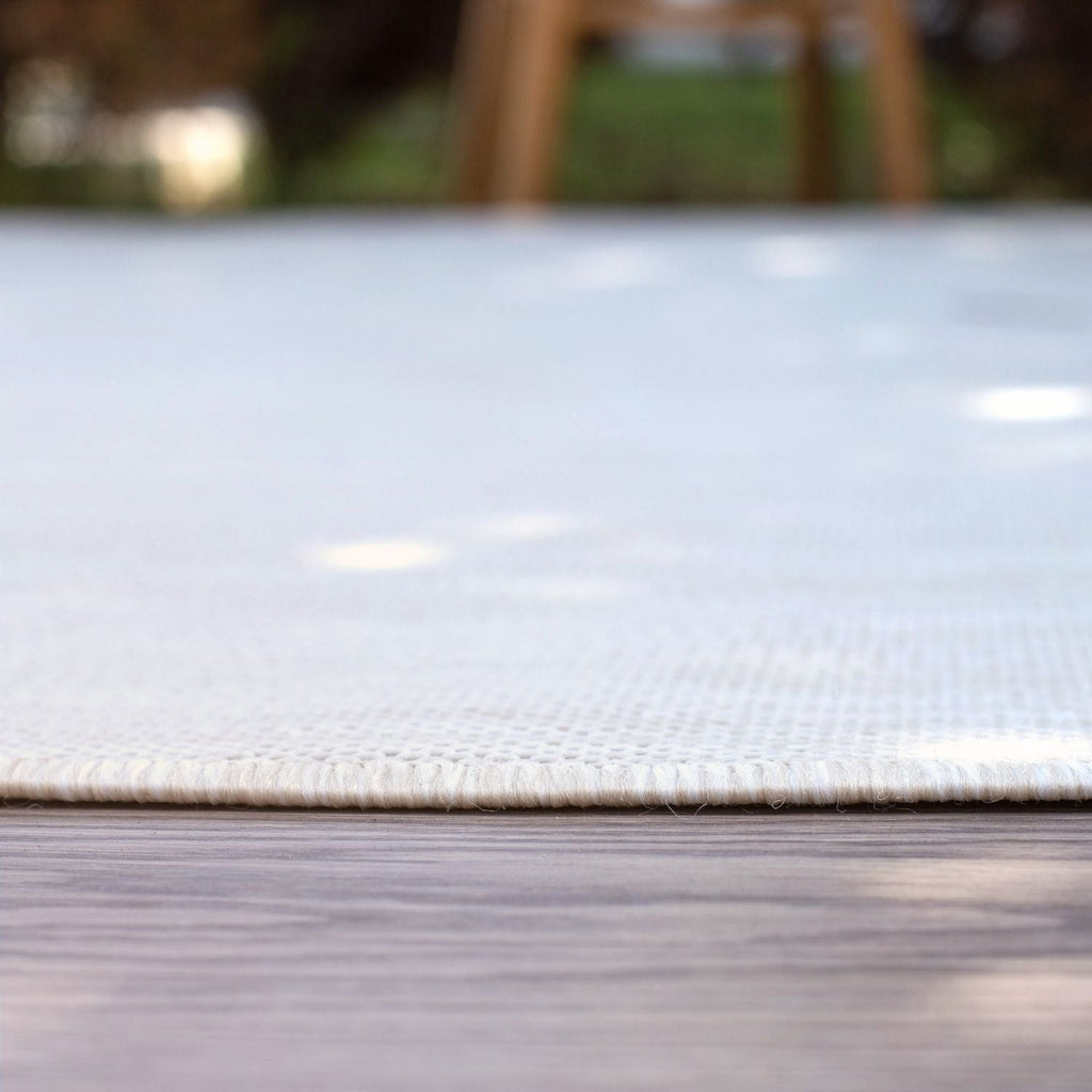 Ecology Outdoor Rug | Plain Cream Flatweave | Weatherproof Polypropylene