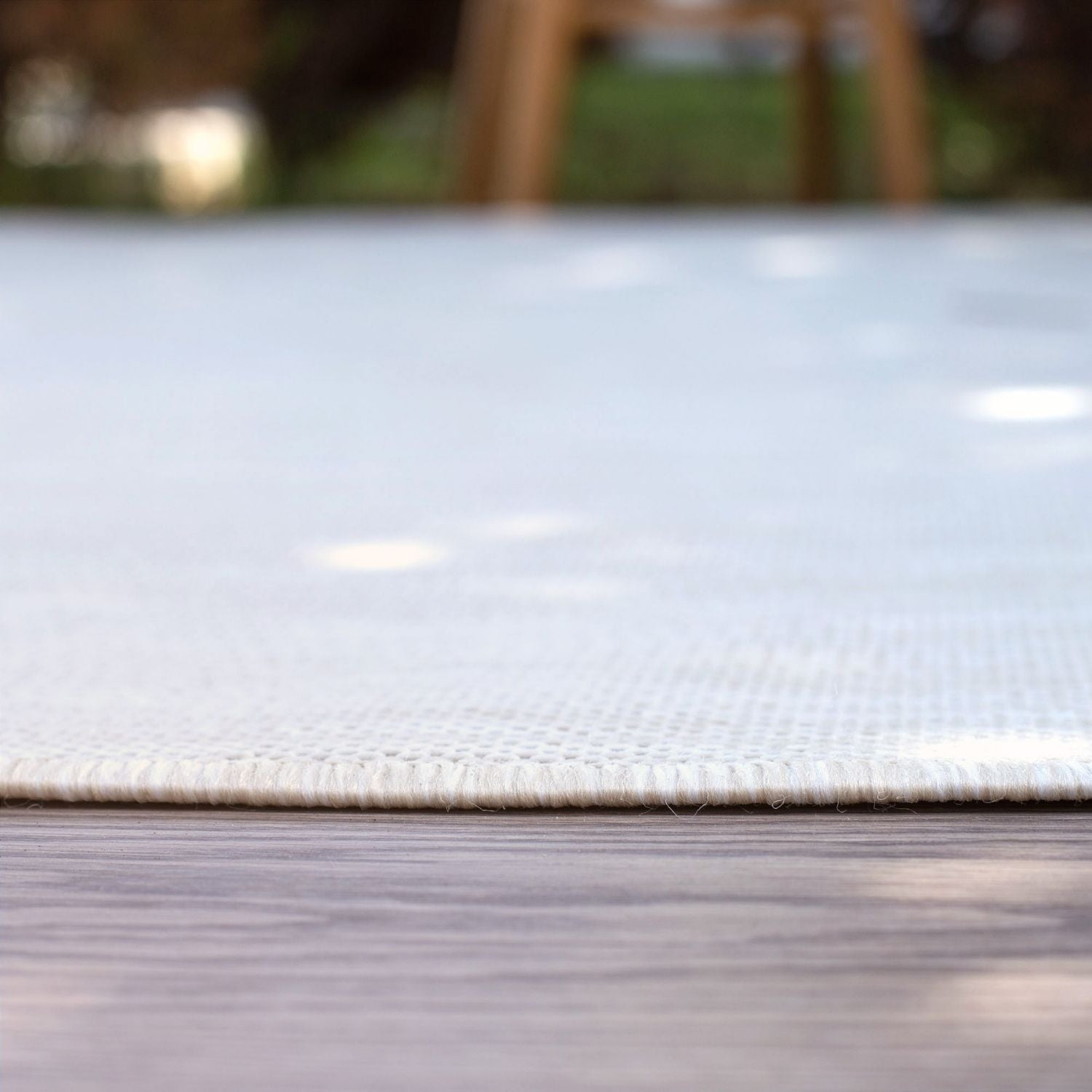 Ecology Outdoor Rug | Plain Cream Flatweave | Weatherproof Polypropylene