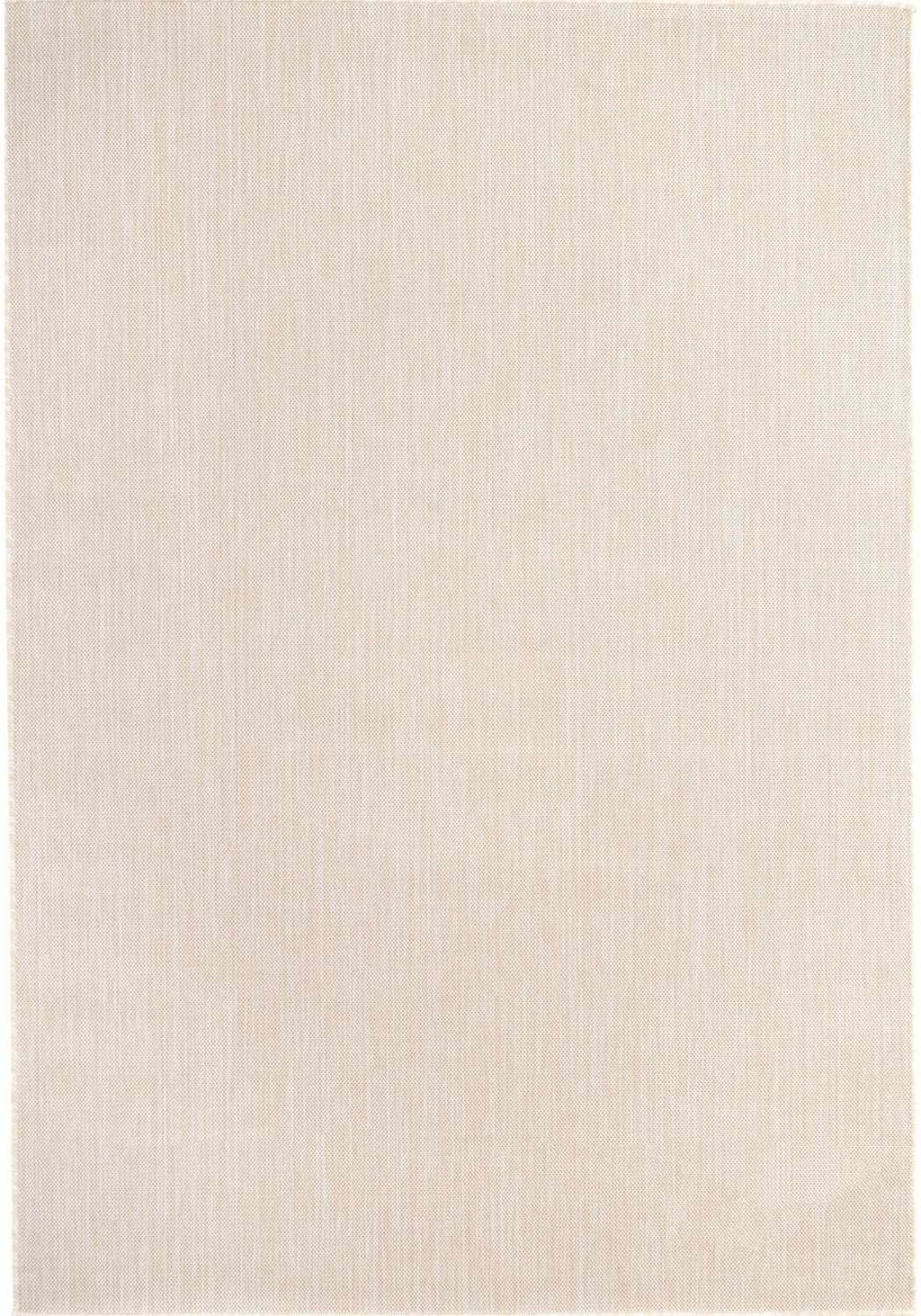 Ecology Outdoor Rug in plain cream weatherproof polypropylene flatweave