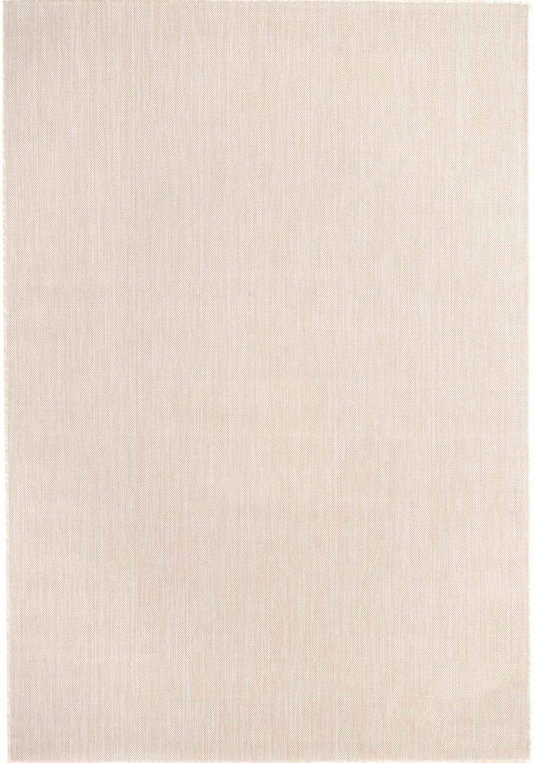 Ecology Outdoor Rug in plain cream weatherproof polypropylene flatweave