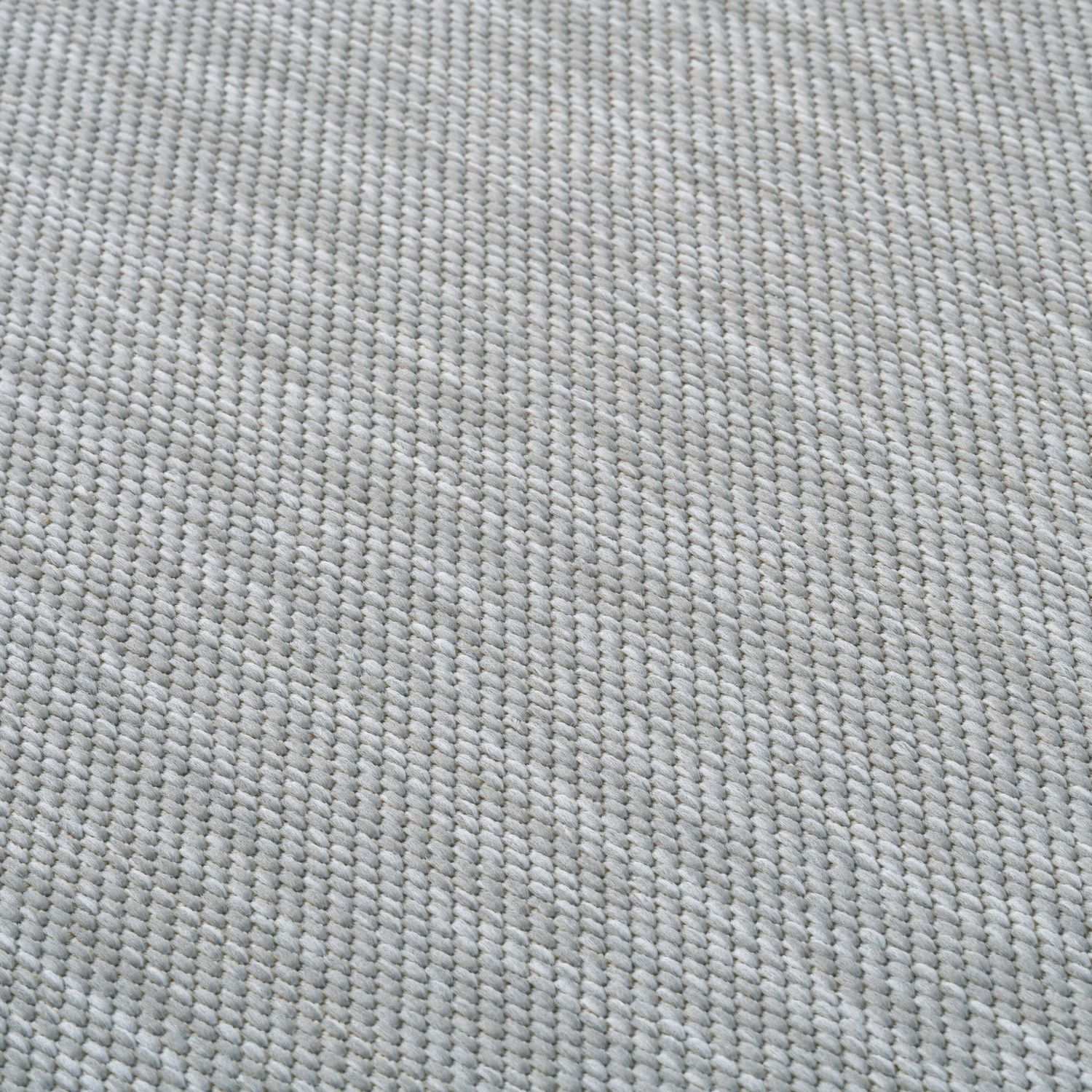 Ecology Outdoor Rug | Plain Grey Flatweave | Weatherproof Polypropylene