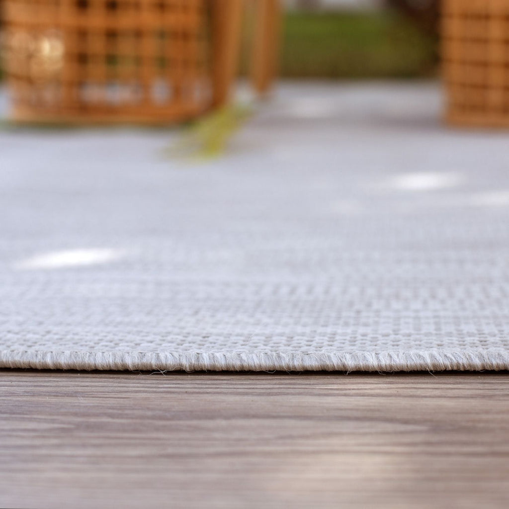 Ecology Outdoor Rug | Plain Grey Flatweave | Weatherproof Polypropylene