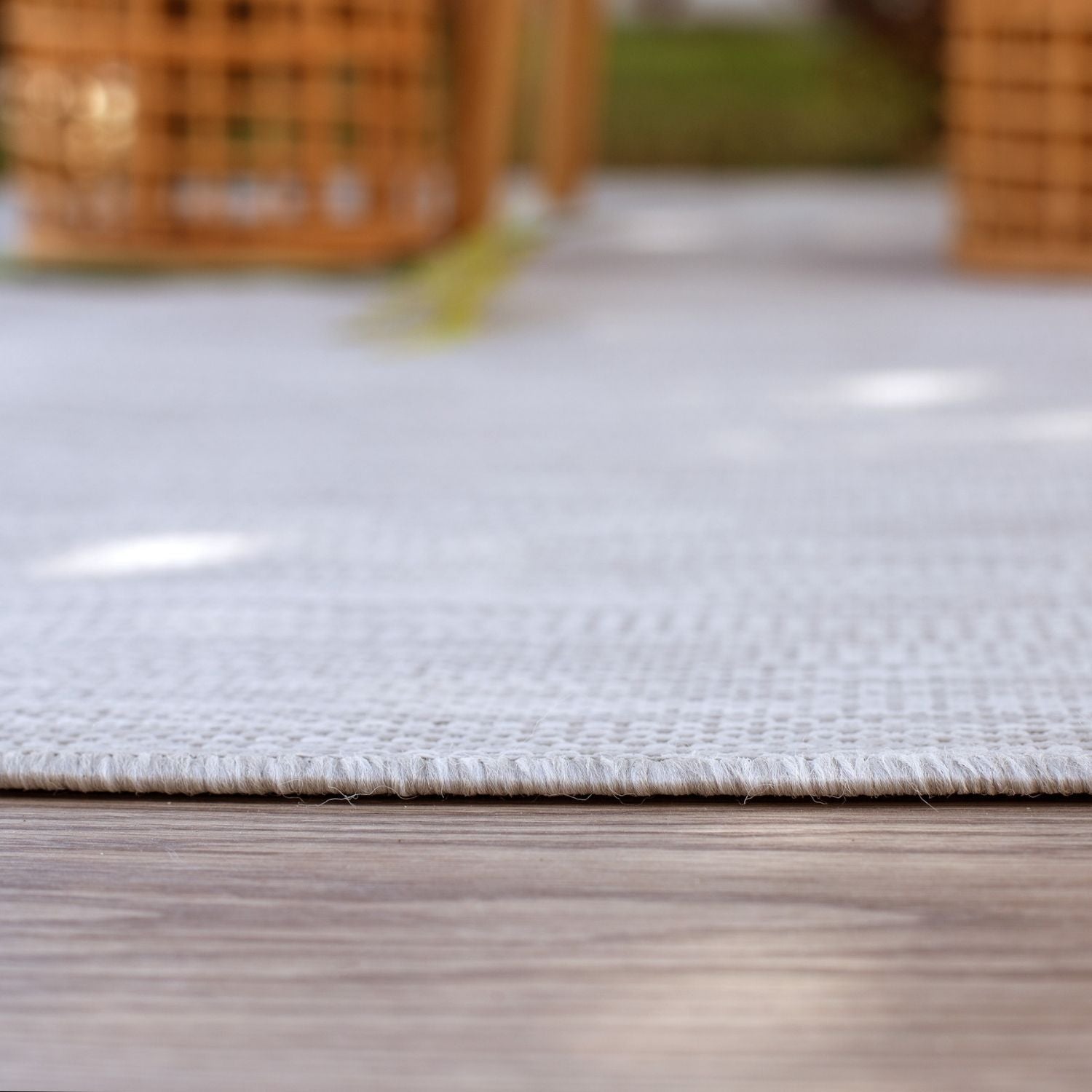 Ecology Outdoor Rug | Plain Grey Flatweave | Weatherproof Polypropylene